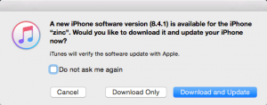 new iOS version 8.4.1