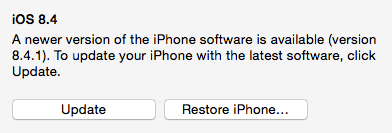 new iOS version restore