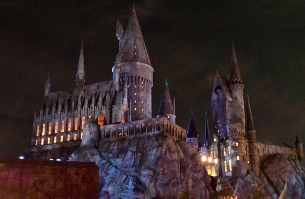 Hogwarts at night