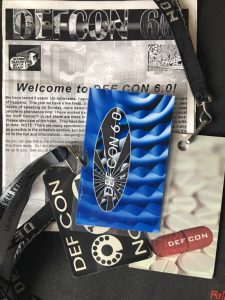 Badges and program from Defcon 6