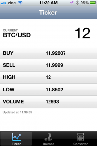 Bitcoin Price screenshot