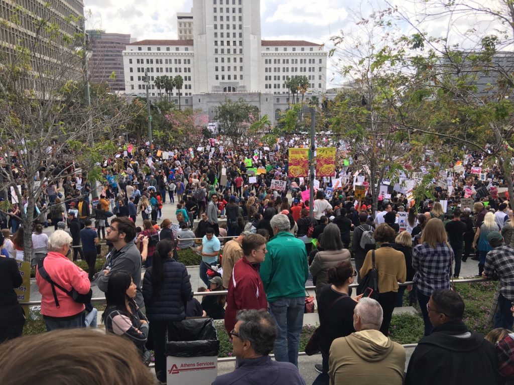 Crowds at City Hall March 24th