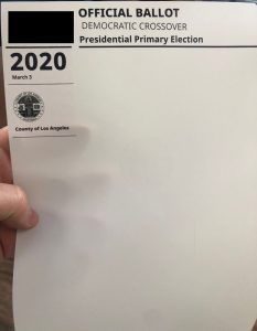 super tuesday - paper ballot