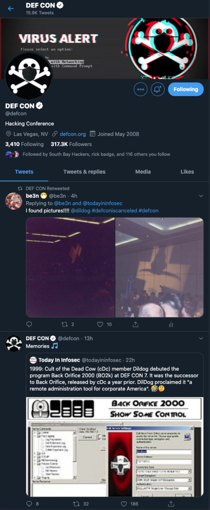 Defcon Retweets Me