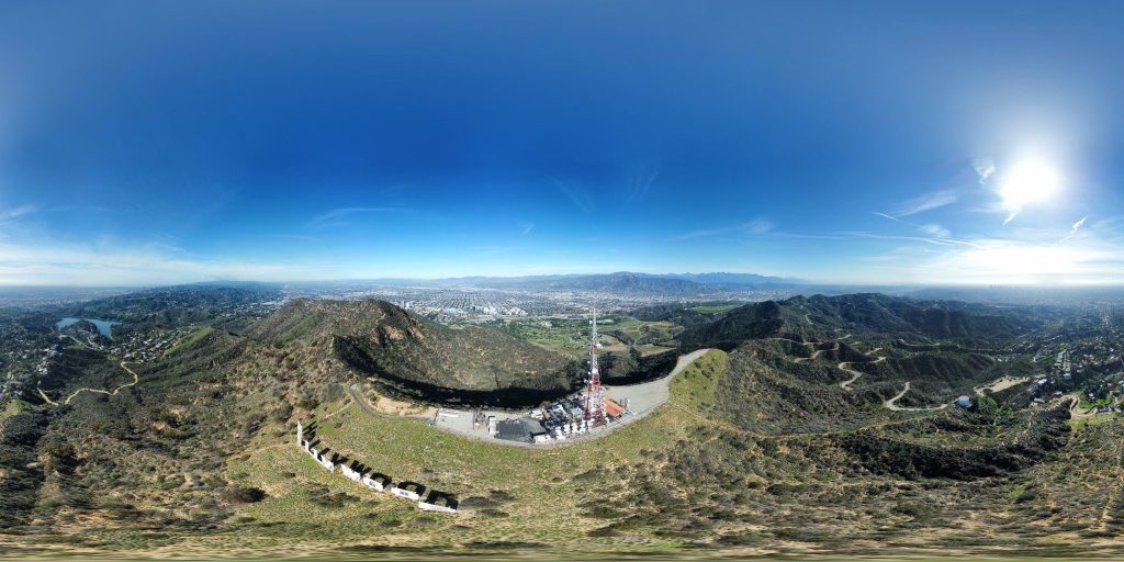 Top of Los Angeles - 360 panorama of los angeles from above the hollywood sign