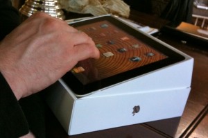 touching an ipad