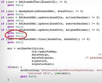 Apple goto fail SSL bug